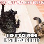 Glitter | KILL CORONA BY WASHING YOUR HANDS; LIKE IT'S COVERED IN STRIPPER GLITTER | image tagged in glitter | made w/ Imgflip meme maker