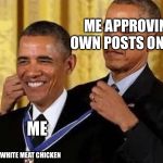 Obama giving Obama award Meme Generator - Imgflip