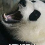 angry panda | PANDA MICK IS NOT IMPRESSED; WITH COVID-19 RUINING HIS GOOD NAME | image tagged in angry panda | made w/ Imgflip meme maker