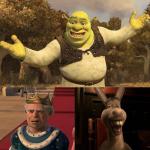 Shrek, King, And Donkey