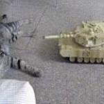 Cat and Soviet tank