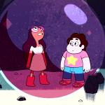 Steven and Connie in a bubble
