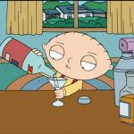 Stewie pours a drink