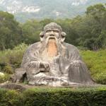 Laozi statue 3-panel