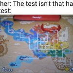 Shy Bandit | Teacher: The test isn't that hard
The test: | image tagged in shy bandit | made w/ Imgflip meme maker