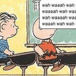 Charlie Brown teacher meme