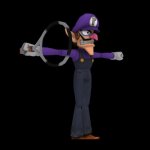 T Pose Waluigi | YOU HAVE BEEN VISITED BY T POSE WALUIGI; UPVOTING WILL PUT HIM IN SMASH | image tagged in t pose waluigi | made w/ Imgflip meme maker