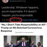 Trump refuses to take responsibility