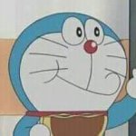 Doraemon showing middle finger