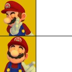Mario/Drake template meme
