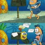 Spongebob mailbox meme