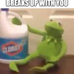 When Your Girlfriend Breaks Up With You | WHEN YOUR GIRLFRIEND BREAKS UP WITH YOU; KERMIT SEWER SLIDE! | image tagged in kermit sewer slide | made w/ Imgflip meme maker