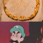Pizza Crust | When the pizza delivery guy delivers you a pizza, but it's all crust | image tagged in pizza time stops hotel mario,pizza time stops,pizza,funny,dankmemes,memes | made w/ Imgflip meme maker