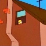 Homer Simpson Peeking window meme