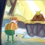 Carl finds Shrek in the swamp