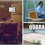 Lonely Pablo | ME; IN; QUARANTINE | image tagged in lonely pablo | made w/ Imgflip meme maker