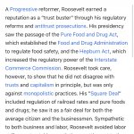 Teddy Roosevelt presidency