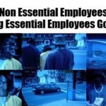 Non Essential Employees Watching Essentials Go To Work meme