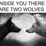 There are two wolves inside you meme