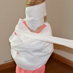Toilet paper armoured mummy