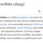 Snowflake definition Wikipedia meme