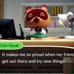 Tom Nook happy