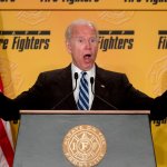 Excited Joe Biden