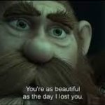You're as beautiful as the day I lost you meme