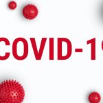 Covid-19 red on white meme