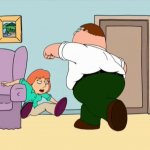Peter punches Lois out meme