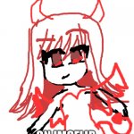 White template 2 | DAY 2 OF DRAWING A DEMON FEMALE; ON IMGFLIP | image tagged in white template 2 | made w/ Imgflip meme maker