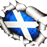 Scottish Flag Rip Tear