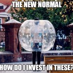 The New Normal | THE NEW NORMAL; HOW DO I INVEST IN THESE? | image tagged in the new normal | made w/ Imgflip meme maker