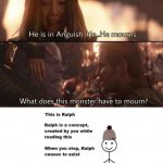 He mourns! | image tagged in he mourns | made w/ Imgflip meme maker