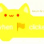 Scratch Cat Block On Fire meme