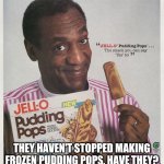 Pudding Pops | THEY HAVEN'T STOPPED MAKING FROZEN PUDDING POPS, HAVE THEY? | image tagged in pudding pops | made w/ Imgflip meme maker