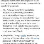 Trump coronavirus response