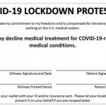 COVID Lockdown Protester Card