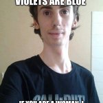 An incels love poem | ROSE'S ARE RED. VIOLETS ARE BLUE; IF YOU ARE A WOMAN. I WILL BLAME MY PROBLEMS ON YOU | image tagged in ugly gamer boy,memes,incel | made w/ Imgflip meme maker