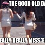 Missing the Good old days | THE GOOD OLD DAYS; REALLY REALLY MISS 'EM | image tagged in walk of shame,shame,bars | made w/ Imgflip meme maker