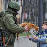 Russian Soldier Gives Cat meme
