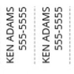 Phone number tabs