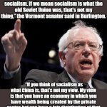 Bernie Sanders socialism in his own words meme