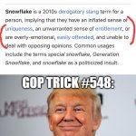 Donald Trump Snowflake