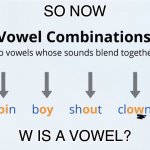 W the vowel | SO NOW; W IS A VOWEL? | image tagged in w the vowel | made w/ Imgflip meme maker