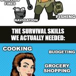 Covid-19 survival skills meme