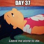 Leave me alone to die lilo | DAY 37 | image tagged in leave me alone to die lilo,stay home,coronavirus,stay at home,covid-19,pandemic | made w/ Imgflip meme maker