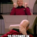 Live to Rise: Sound Garden | A NEW SONG COMES ON THE RADIO AND IT SOUNDS AWESOME... 20 SECONDS IN AND IT ALL FALLS APART. | image tagged in picard reacts to music | made w/ Imgflip meme maker