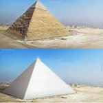 Ordinary pyramid and white pyramid meme