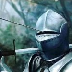 Knight with arrow in his eye